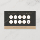 Carte de fidélité minimaliste Black & Gold (Dos)