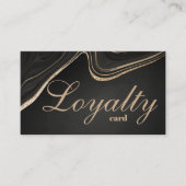 Carte de fidélité minimaliste Black & Gold (Devant)