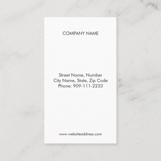 Carte de fidélité minimaliste en marbre (Dos)