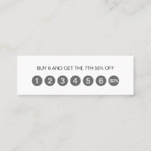 Carte de fidélité minimaliste en noir et blanc (Dos)