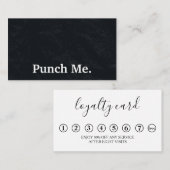 Carte de fidélité minimaliste noire moderne (Devant / Derrière)