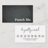 Carte de fidélité minimaliste noire moderne (Devant / Derrière)