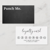 Carte de fidélité minimaliste noire moderne (Devant / Derrière)