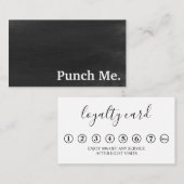 Carte de fidélité minimaliste noire moderne (Devant / Derrière)