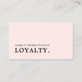 Carte de fidélité minimaliste Rose blanc (Devant)