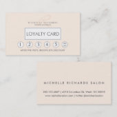 Carte de fidélité minimaliste Whisper Pink (Devant / Derrière)