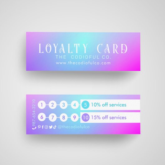 Carte de fidélité minime Gradient