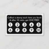 carte de fidélité mod bowling alley (Dos)