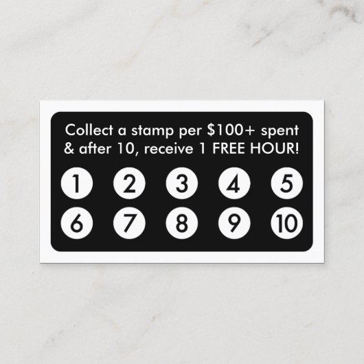 carte de fidélité mod SKULL (Dos)