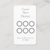 Carte De Fidélité Modèle de logo de fleuriste côtier éditable (Dos)