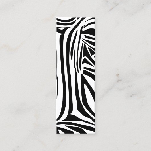 Carte De Fidélité Modèle Zèbre (Devant)