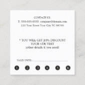 Carte De Fidélité Modern Clean White Red Heart Beauty Salon (Dos)