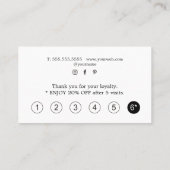 Carte De Fidélité Modern Elegant Texture Light Grey Beauty (Dos)