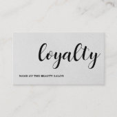 Carte De Fidélité Modern Elegant Texture Light Grey Beauty (Devant)