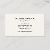 Carte De Fidélité Modern Healing Hands Massage Ivory Loyalty Card (Dos)