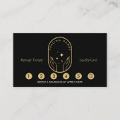 Carte De Fidélité Modern Healing Hands Massage Therapy Loyalty Card (Devant)