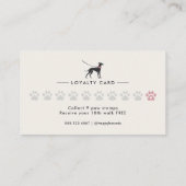 Carte De Fidélité Modern Neutral Dog Walker | Dog Walking (Dos)