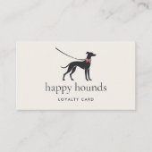 Carte De Fidélité Modern Neutral Dog Walker | Dog Walking (Devant)