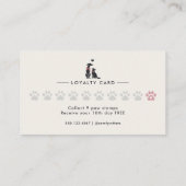 Carte De Fidélité Modern Neutral Pet Sitter Dog Walker (Dos)