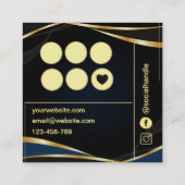 Carte De Fidélité Modern Script Gold and Black  (Dos)