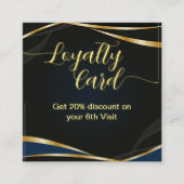 Carte De Fidélité Modern Script Gold and Black  (Devant)