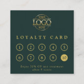 Carte De Fidélité Modern Simple Professional Custom Business Logo (Devant)