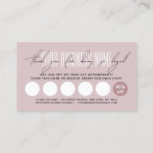 Carte De Fidélité Modern typography script reward  (Dos)