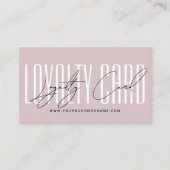 Carte De Fidélité Modern typography script reward  (Devant)
