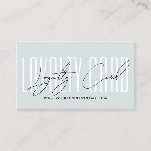 Carte De Fidélité Modern typography script reward  (Devant)