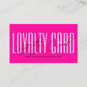 Carte De Fidélité Modern typography script reward  (Devant)