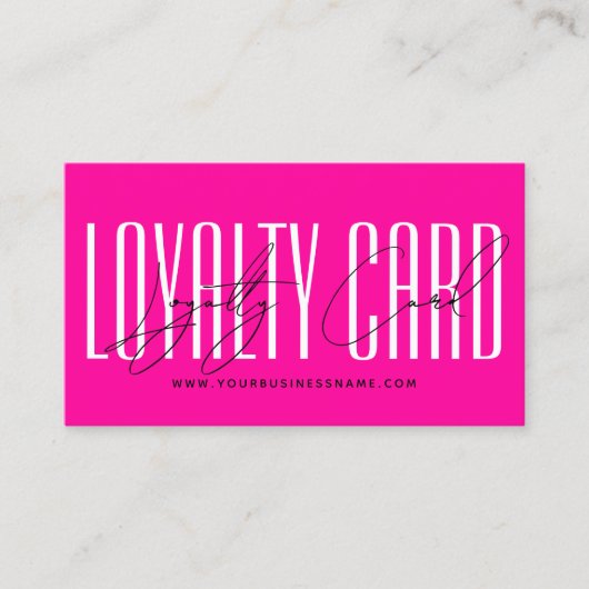 Carte De Fidélité Modern typography script reward  (Devant)