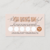 Carte De Fidélité Modern typography script reward  (Dos)