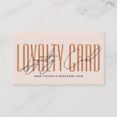 Carte De Fidélité Modern typography script reward  (Devant)