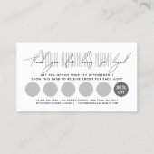 Carte De Fidélité Modern typography script reward (Dos)