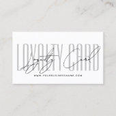 Carte De Fidélité Modern typography script reward (Devant)
