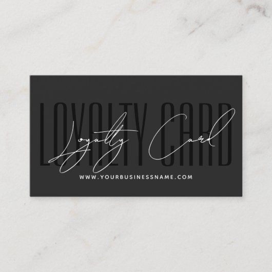 Carte De Fidélité Modern typography script reward  (Devant)