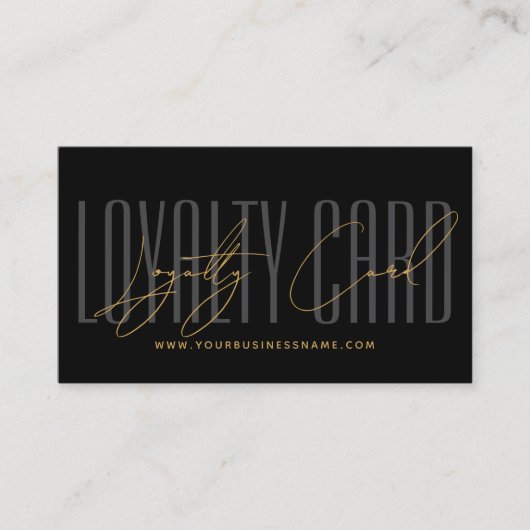 Carte De Fidélité Modern typography script reward  (Devant)