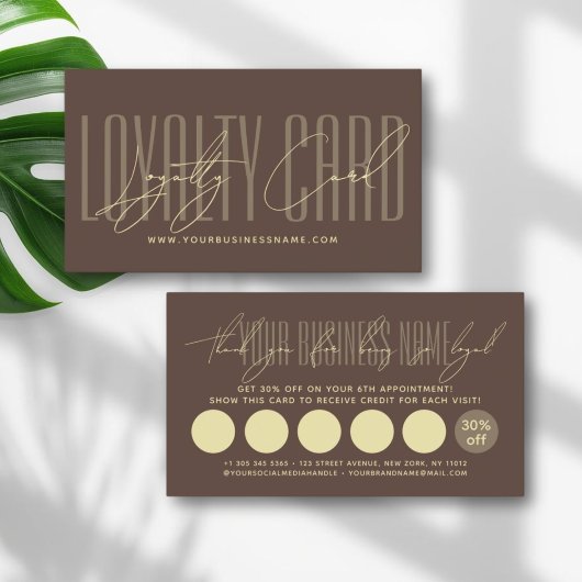 Carte De Fidélité Modern typography script reward 
