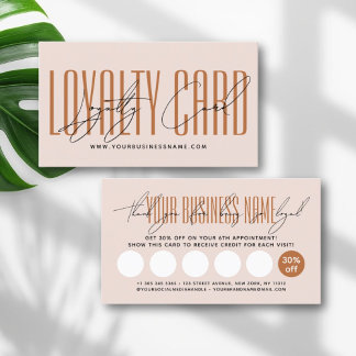 Carte De Fidélité Modern typography script reward 