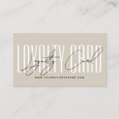 Carte De Fidélité Modern typography script reward (Devant)