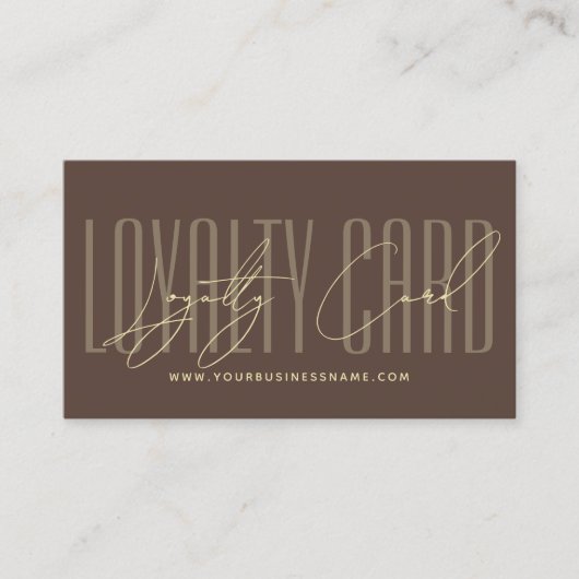 Carte De Fidélité Modern typography script reward  (Devant)