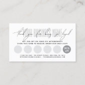 Carte De Fidélité Modern typography script reward  (Dos)