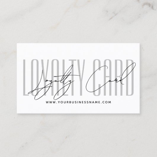 Carte De Fidélité Modern typography script reward (Devant)