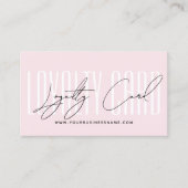 Carte De Fidélité Modern typography script reward  (Devant)