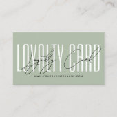 Carte De Fidélité Modern typography script reward  (Devant)