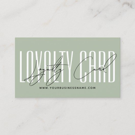 Carte De Fidélité Modern typography script reward  (Devant)