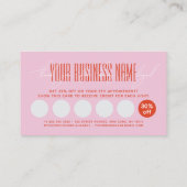 Carte De Fidélité Modern typography script reward  (Dos)