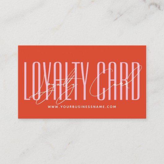 Carte De Fidélité Modern typography script reward  (Devant)