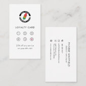 Carte De Fidélité Moderne Ajouter Votre Logo Marque D'Affaires (Devant / Derrière)