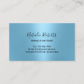 Carte De Fidélité Moderne Blue Queen Crowns Beauté Salon Spa Loyauté (Dos)